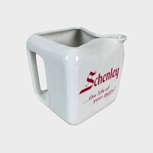 Vintage Schenley Whiskey Water Pitcher, Ceramic 4” Tall, Japan